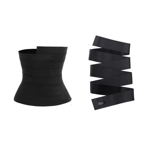 2023 bandage tummy belly wrap around invisible waist trainer belt Bands belt elastic waist wrap fitness women sports waist trainer