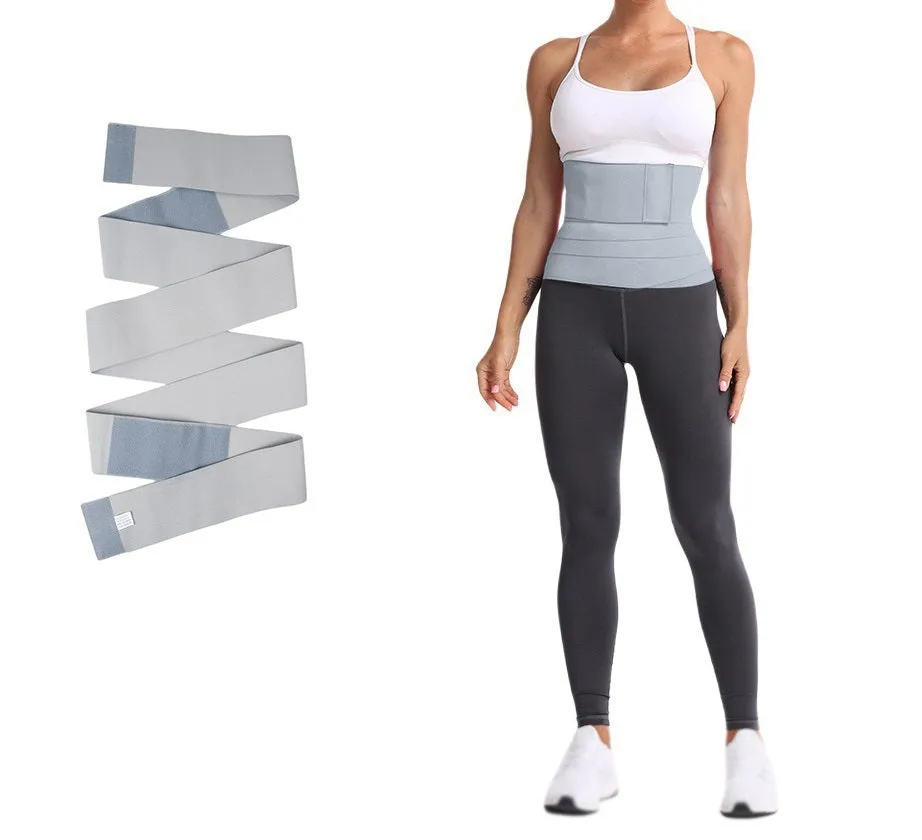 2023 bandage tummy belly wrap around invisible waist trainer belt Bands belt elastic waist wrap fitness women sports waist trainer