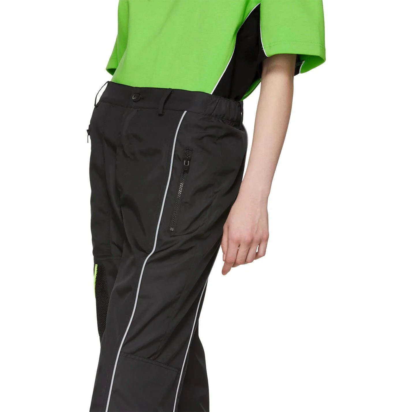 ADER error SSENSE Exclusive Black ASCC Panelled Trousers