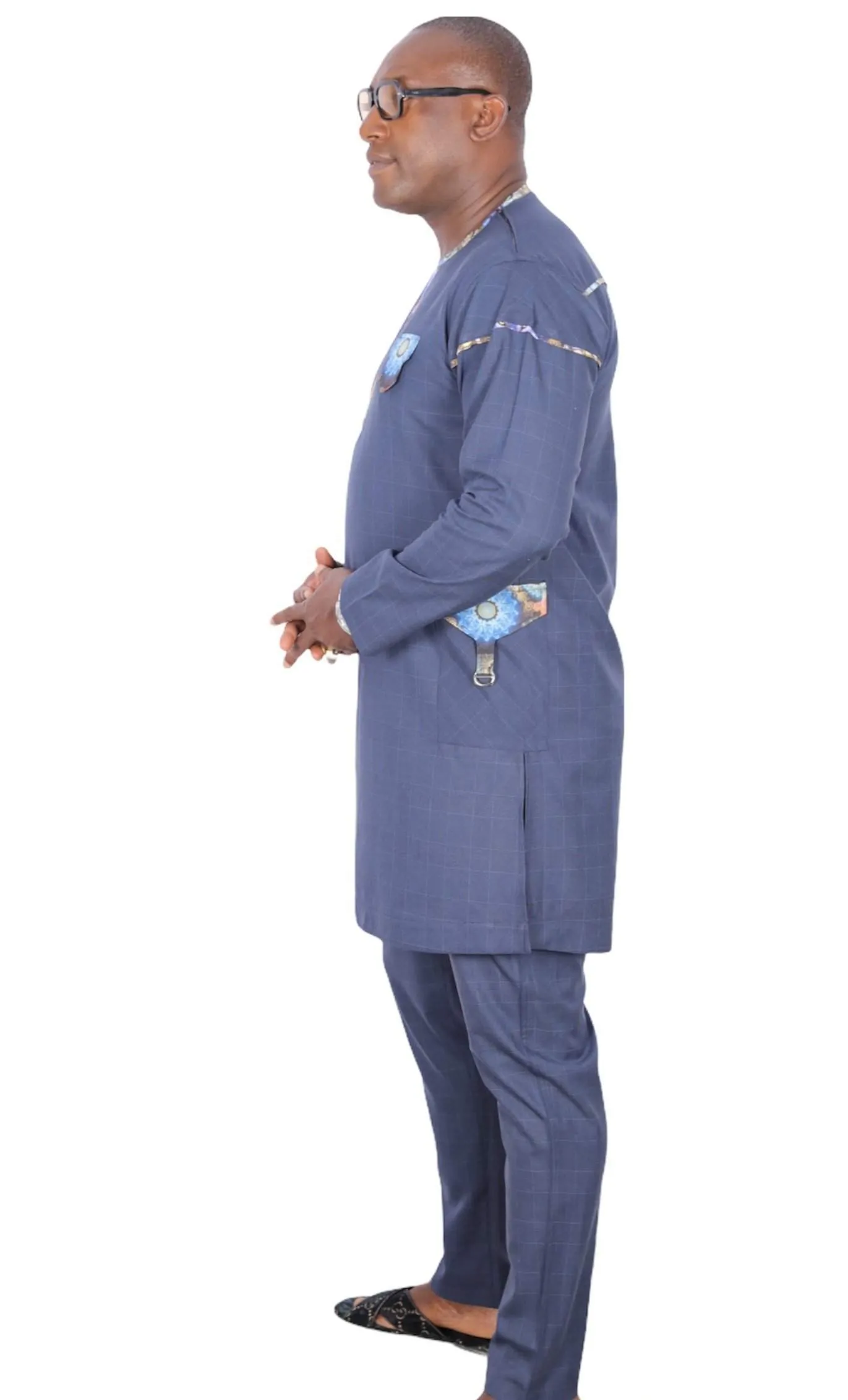 African Senator Wear for Men Blue