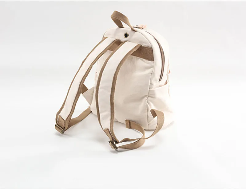 Chic Womens Green Canvas Rucksack Small Backpacks For Women