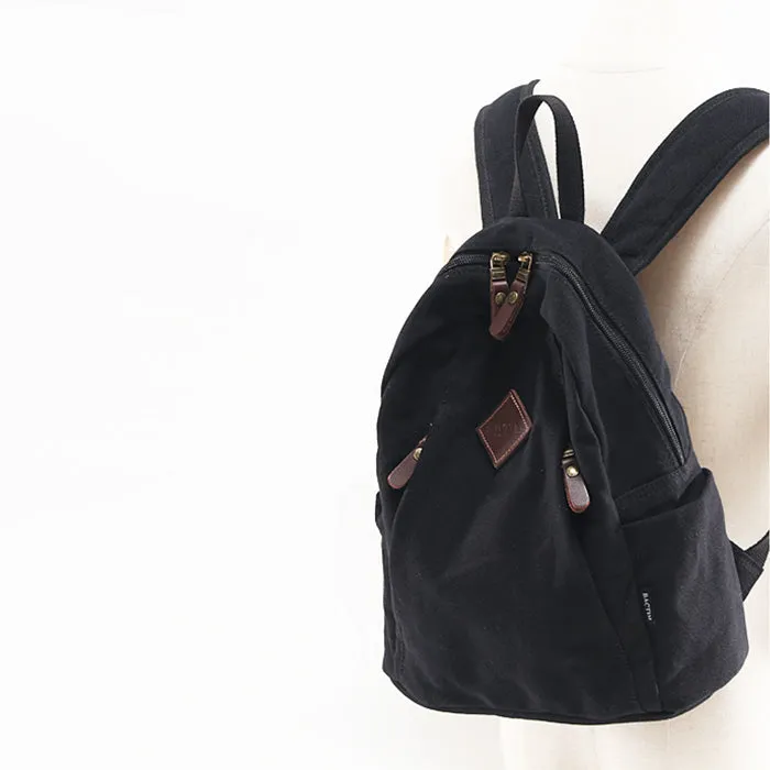 Chic Womens Green Canvas Rucksack Small Backpacks For Women
