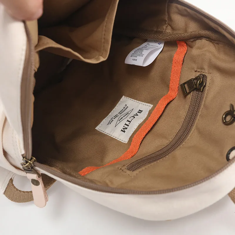 Chic Womens Green Canvas Rucksack Small Backpacks For Women
