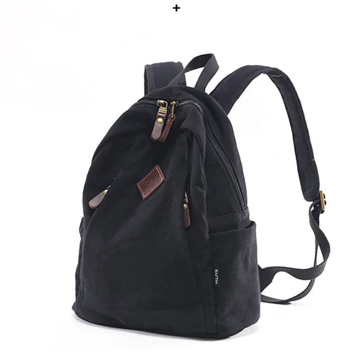 Chic Womens Green Canvas Rucksack Small Backpacks For Women