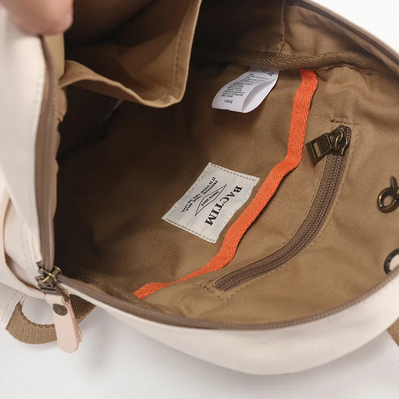 Cute Ladies Black Backpack Canvas Rucksack Purse For Women