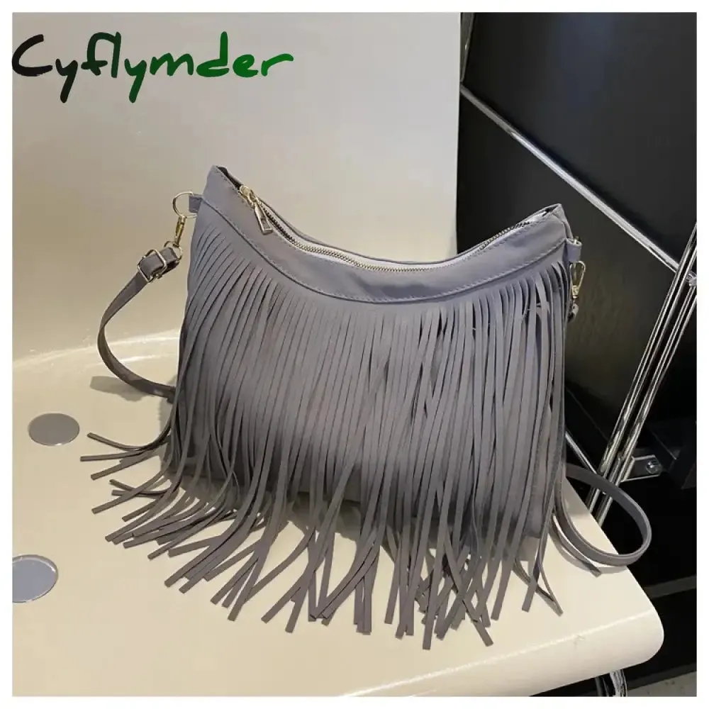 Cyflymder Handbag Big Original Brand Women Bags Brands Replica Retro Large Capacity Tassel Bag