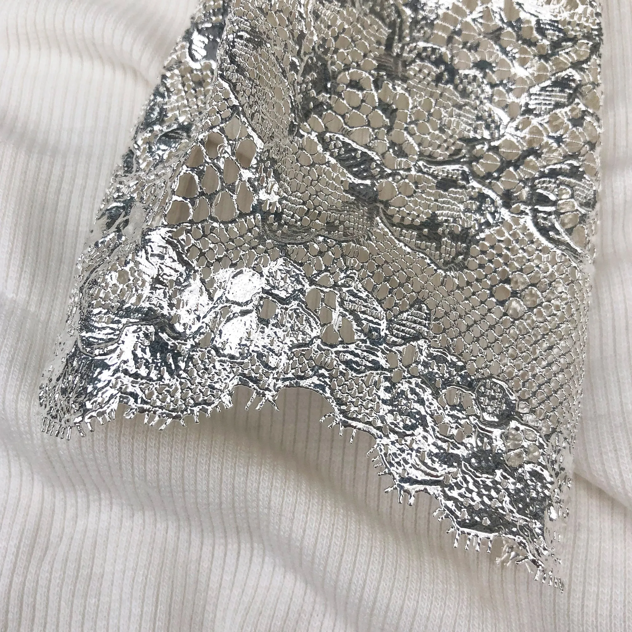 Dakota - lace tie necklace in sterling silver