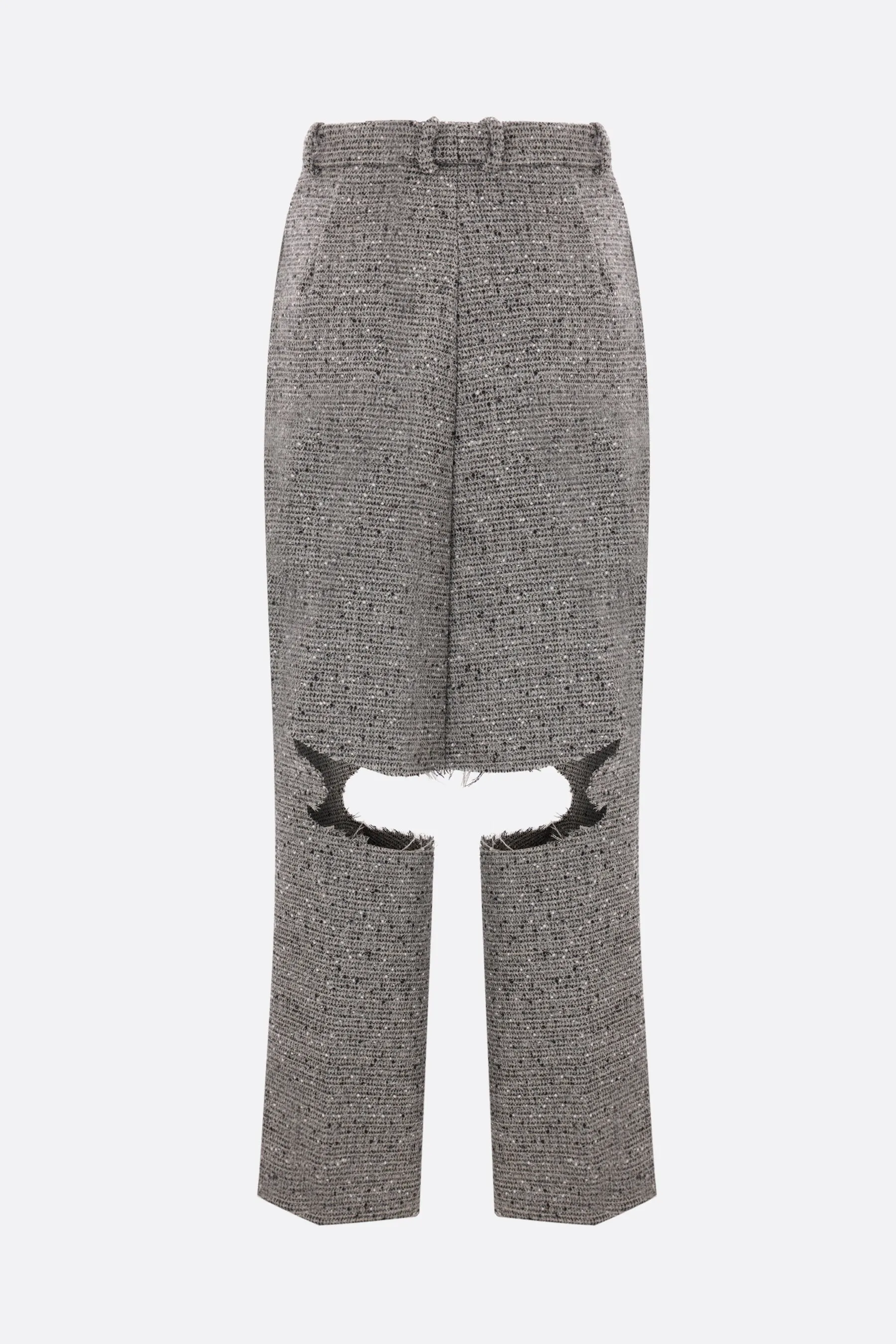 Eolica melange tweed skirt trousers