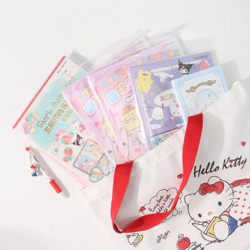 Hangyodon Hello Kitty Pochacco Print Canvas Bag