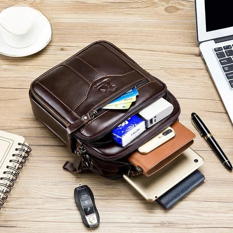 New Handbag Original leisure shoulder bag husband 100% cowhide luxury design messenger bag