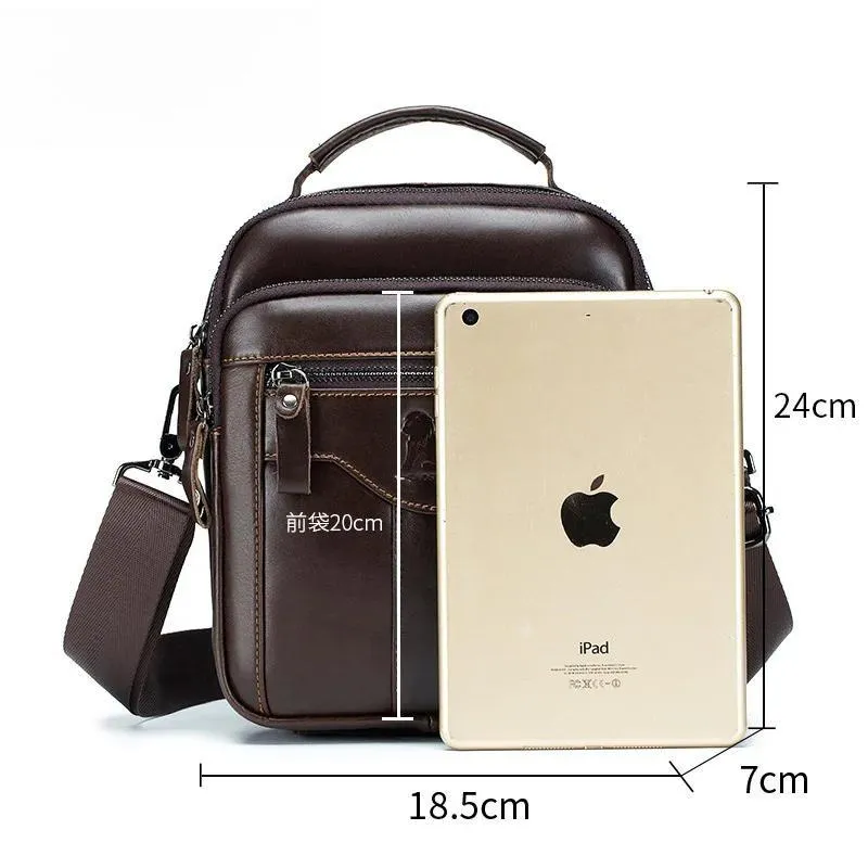 New Handbag Original leisure shoulder bag husband 100% cowhide luxury design messenger bag