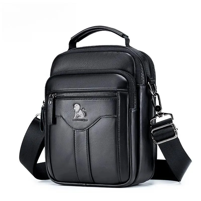New Handbag Original leisure shoulder bag husband 100% cowhide luxury design messenger bag