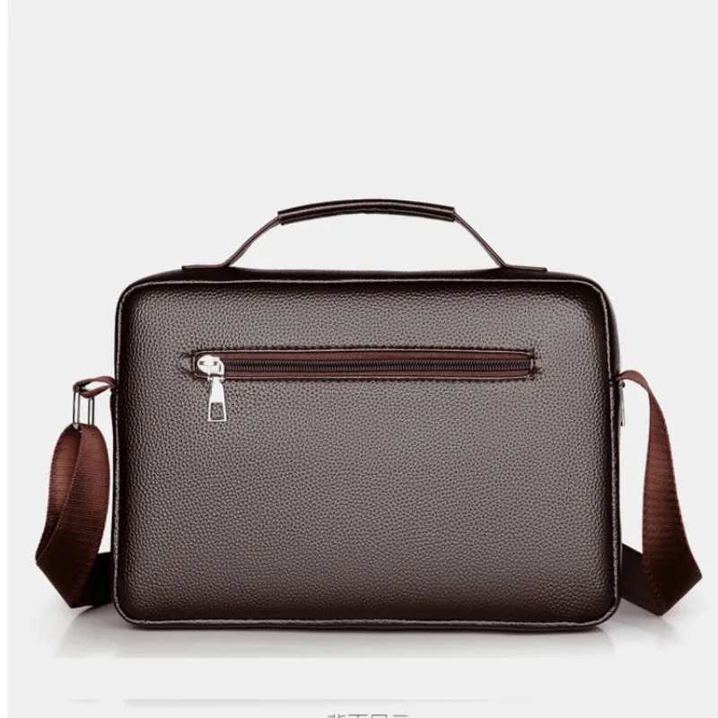 New Men Shoulder Bag for 10.4" Ipad PU Leather Business Handbags Men Messenger Bags