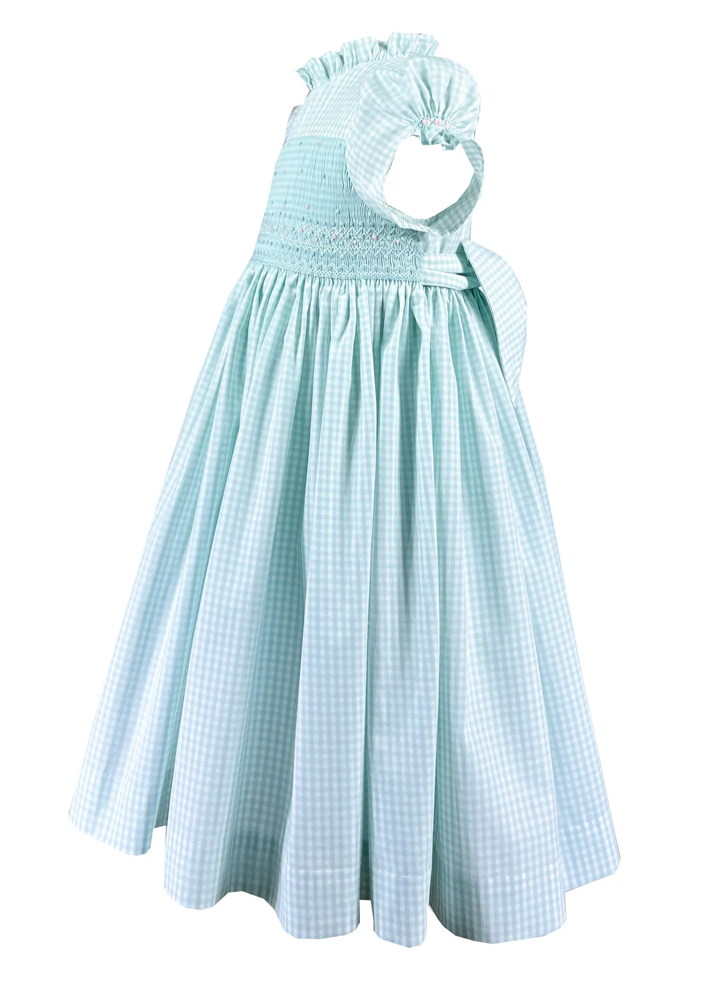Pastel Green Lagoon Smocked Dress
