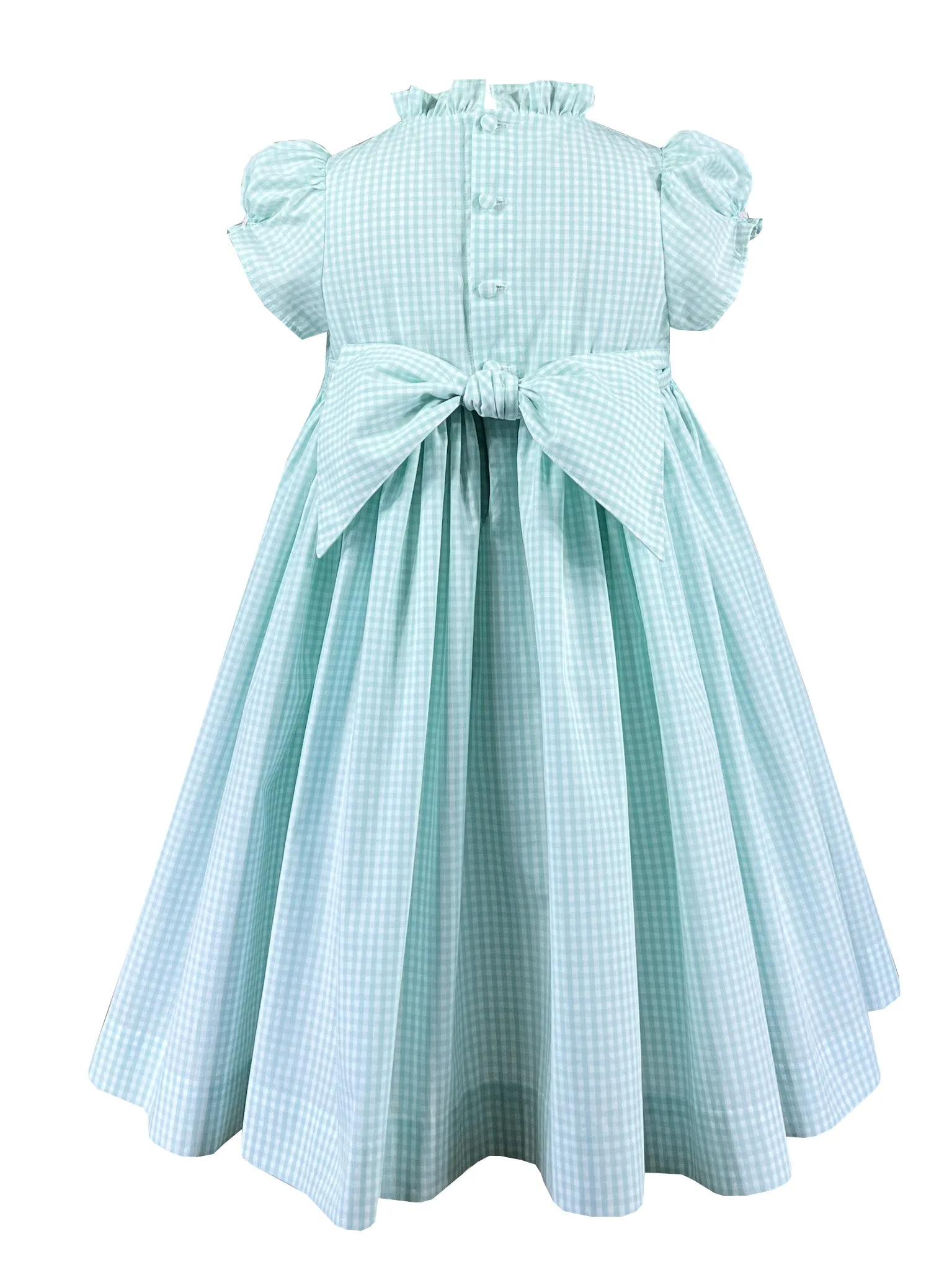 Pastel Green Lagoon Smocked Dress