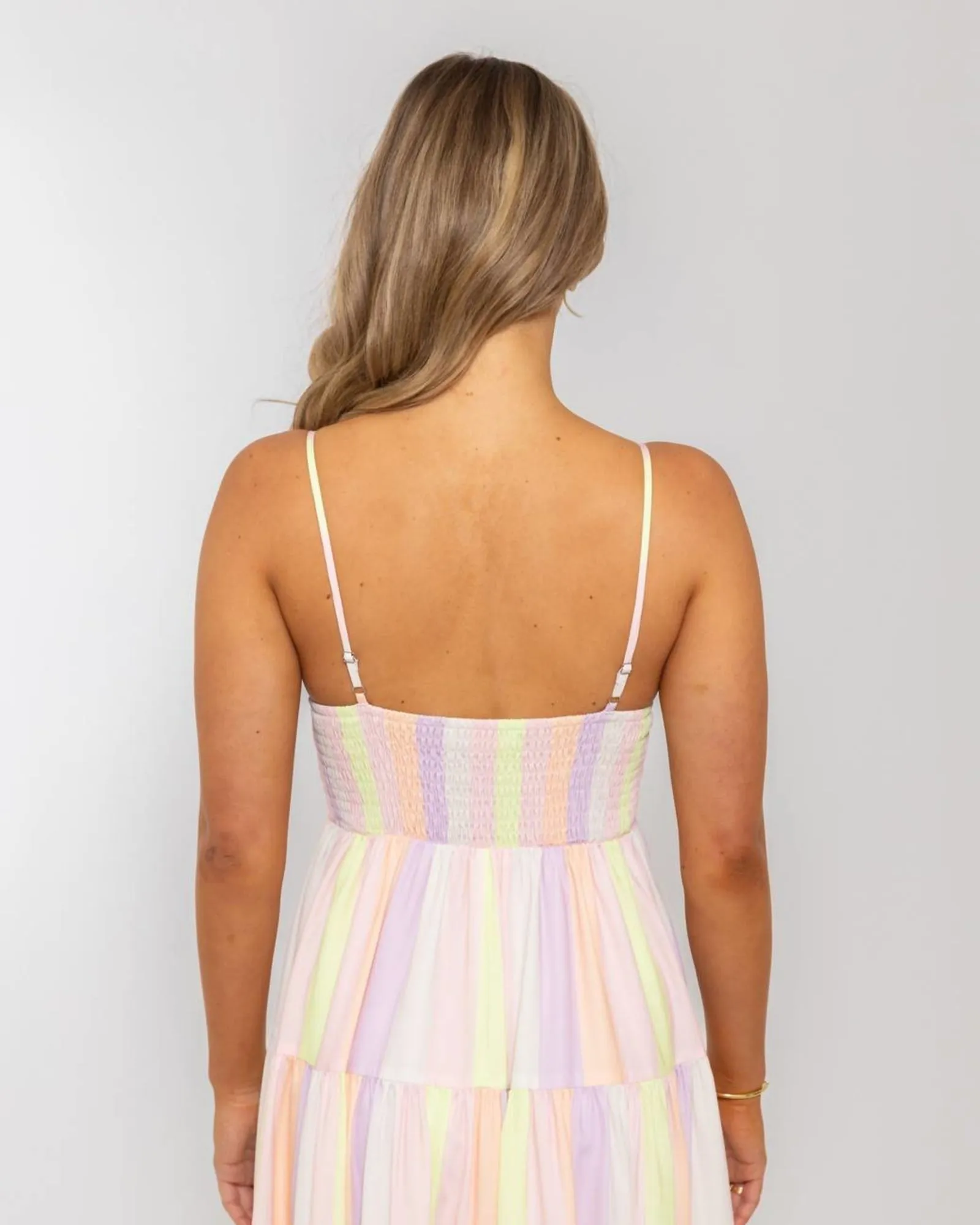 Pastel Stripe Maxi Dress in Pastel | Pastel