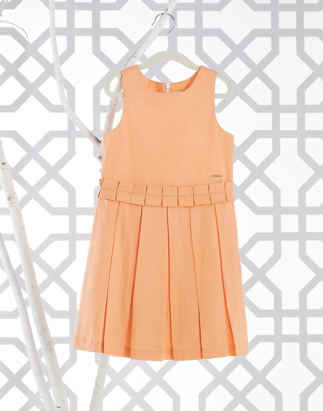 Peach Dobby Dress
