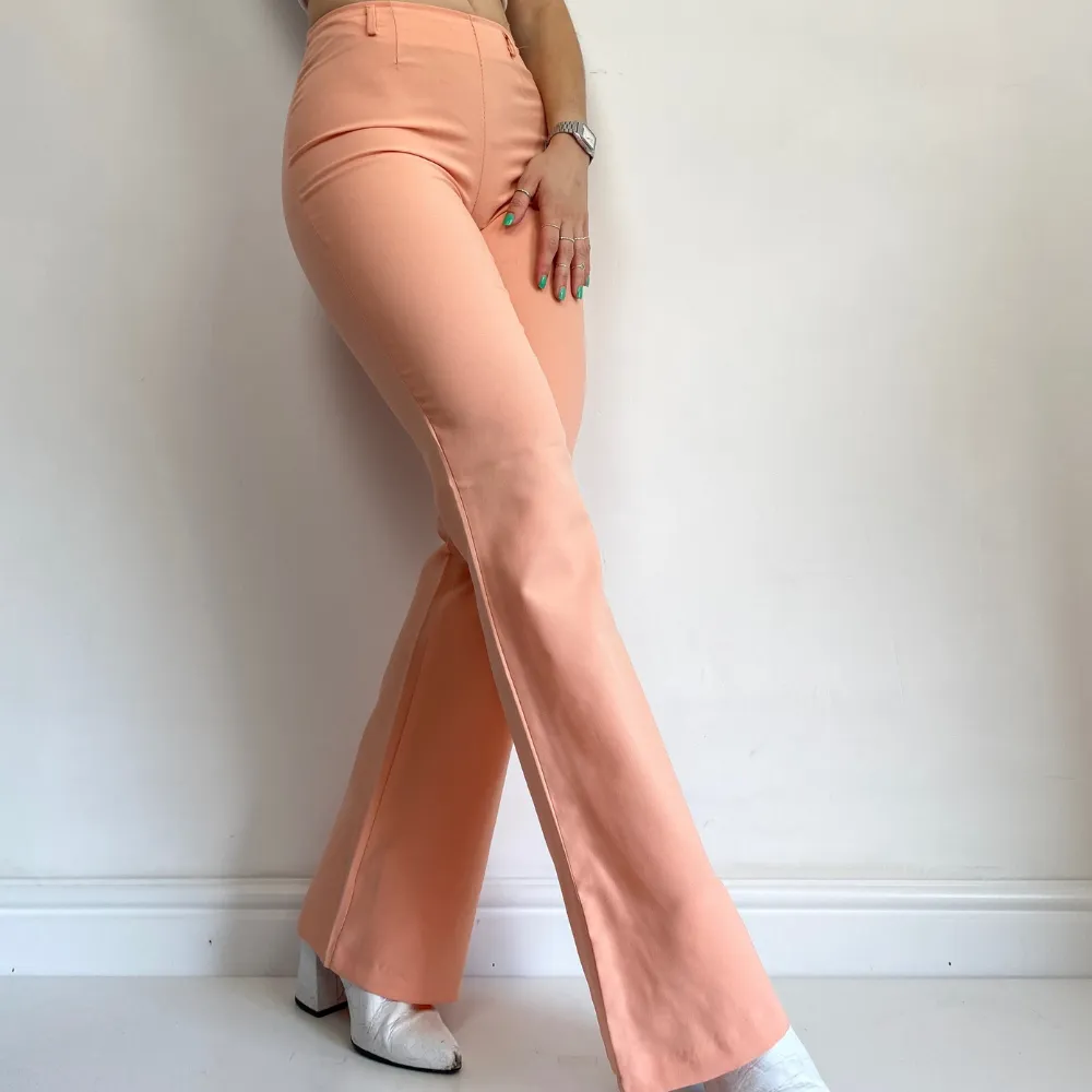 Peach Flare Trousers - XS