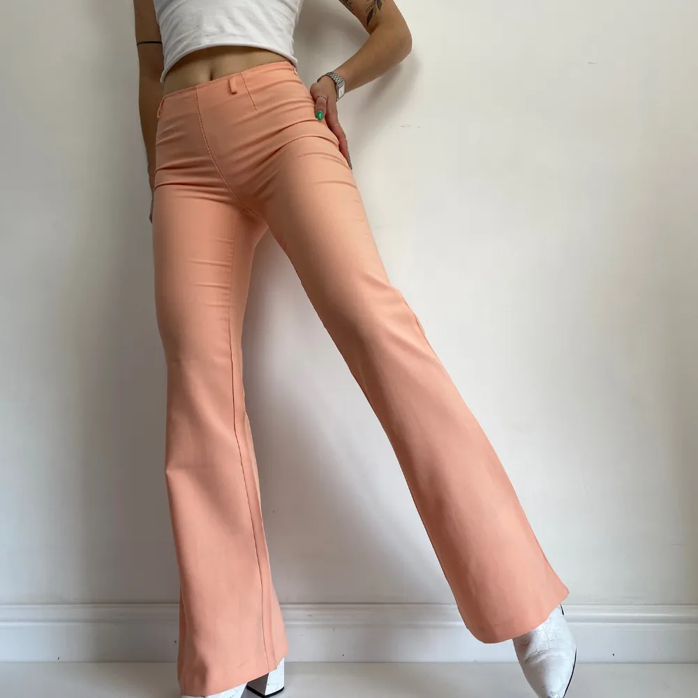 Peach Flare Trousers - XS