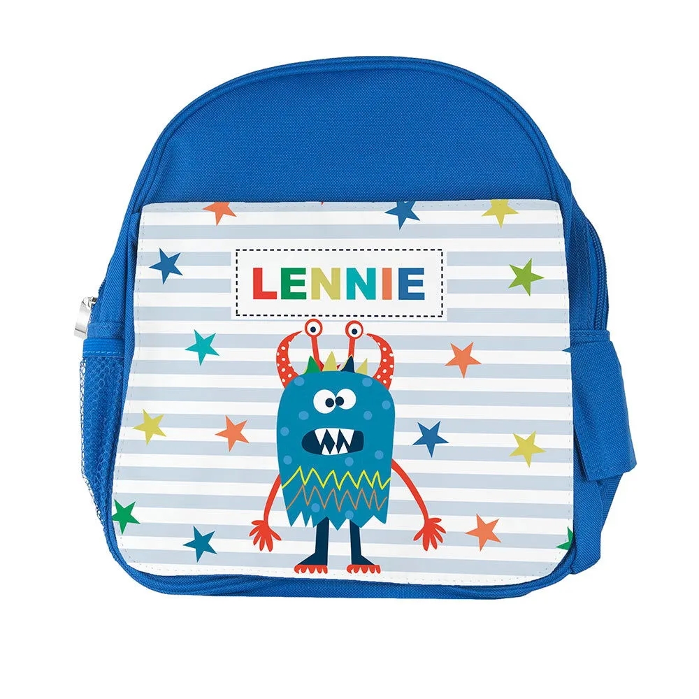 Personalised Boy's Little Monster Rucksack