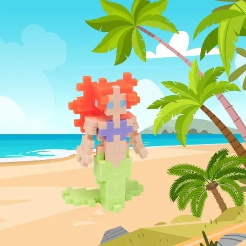 Plus-Plus Tube Mermaid