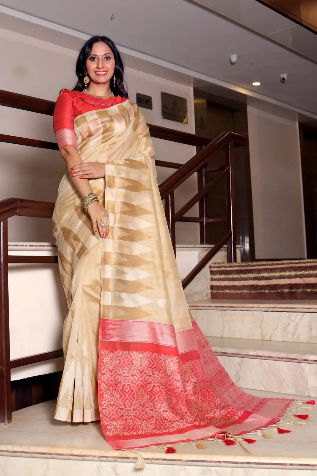 Pure Tussar Silk Weaving saree Soft Silk Sarees