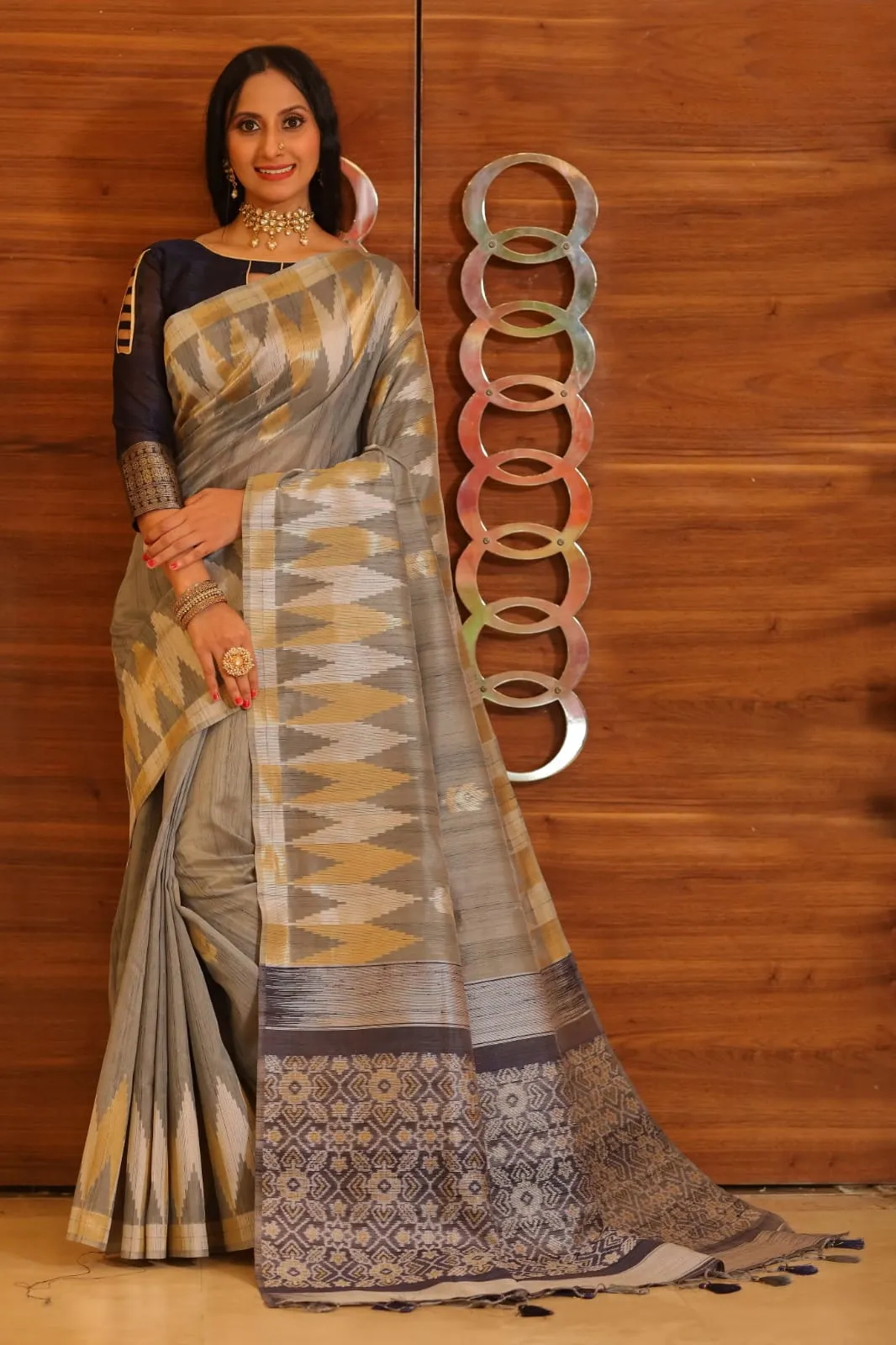 Pure Tussar Silk Weaving saree Soft Silk Sarees