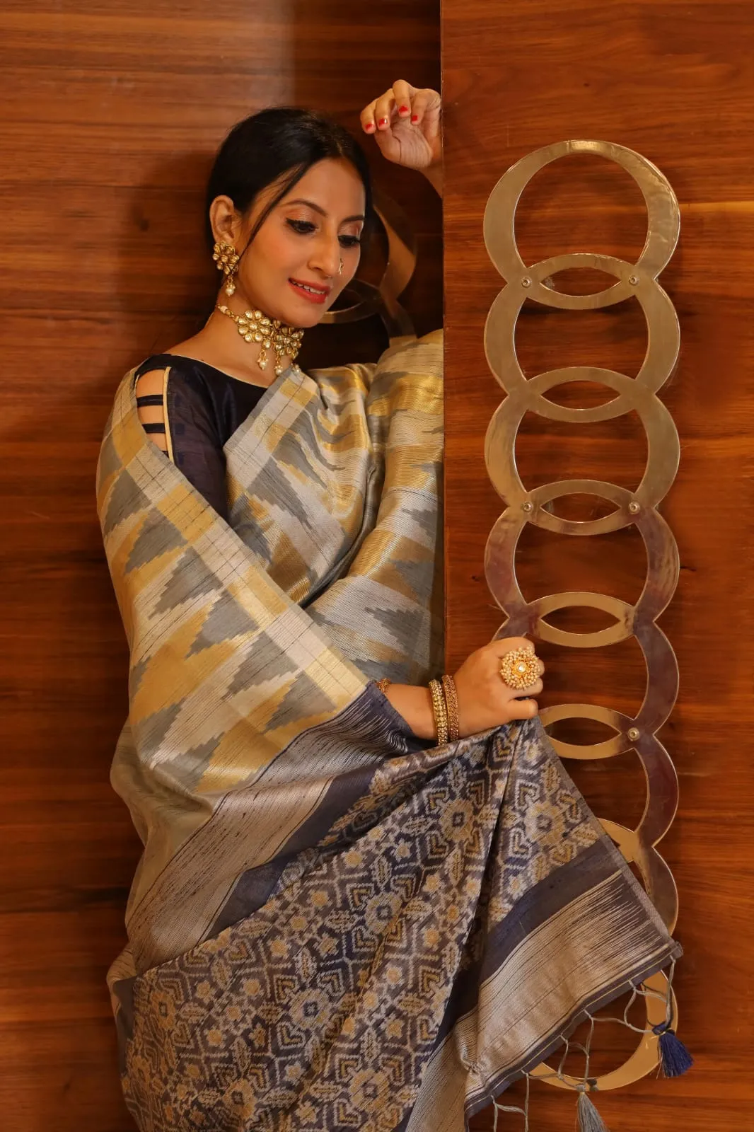 Pure Tussar Silk Weaving saree Soft Silk Sarees