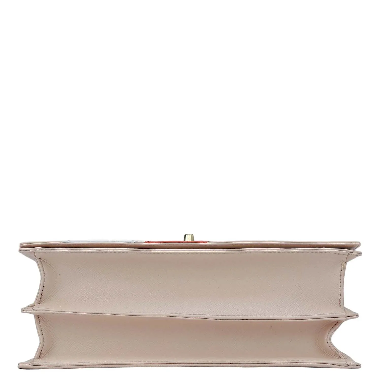 Small Franzy Monogram Leather Satchel - Blush