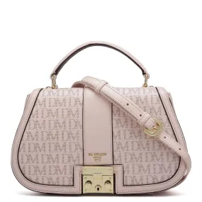 Small Monogram Franzy Leather Satchel - Blush
