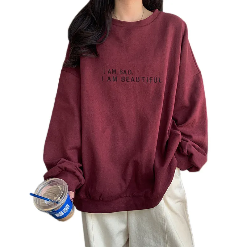 Sweatshirt Women Thin Popular Korean Student Loose Tops Outerwear