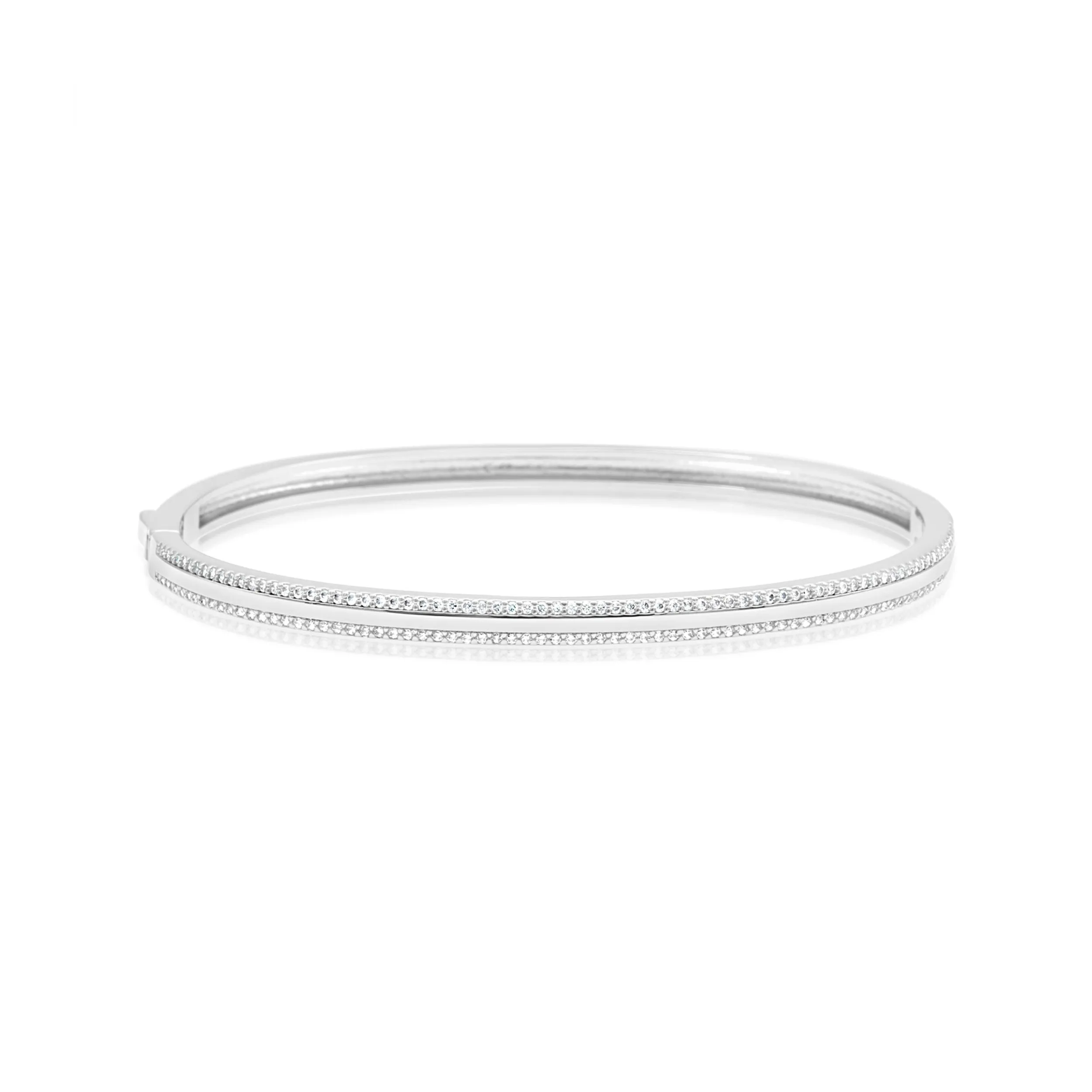 Thin Pave Outline Bangle