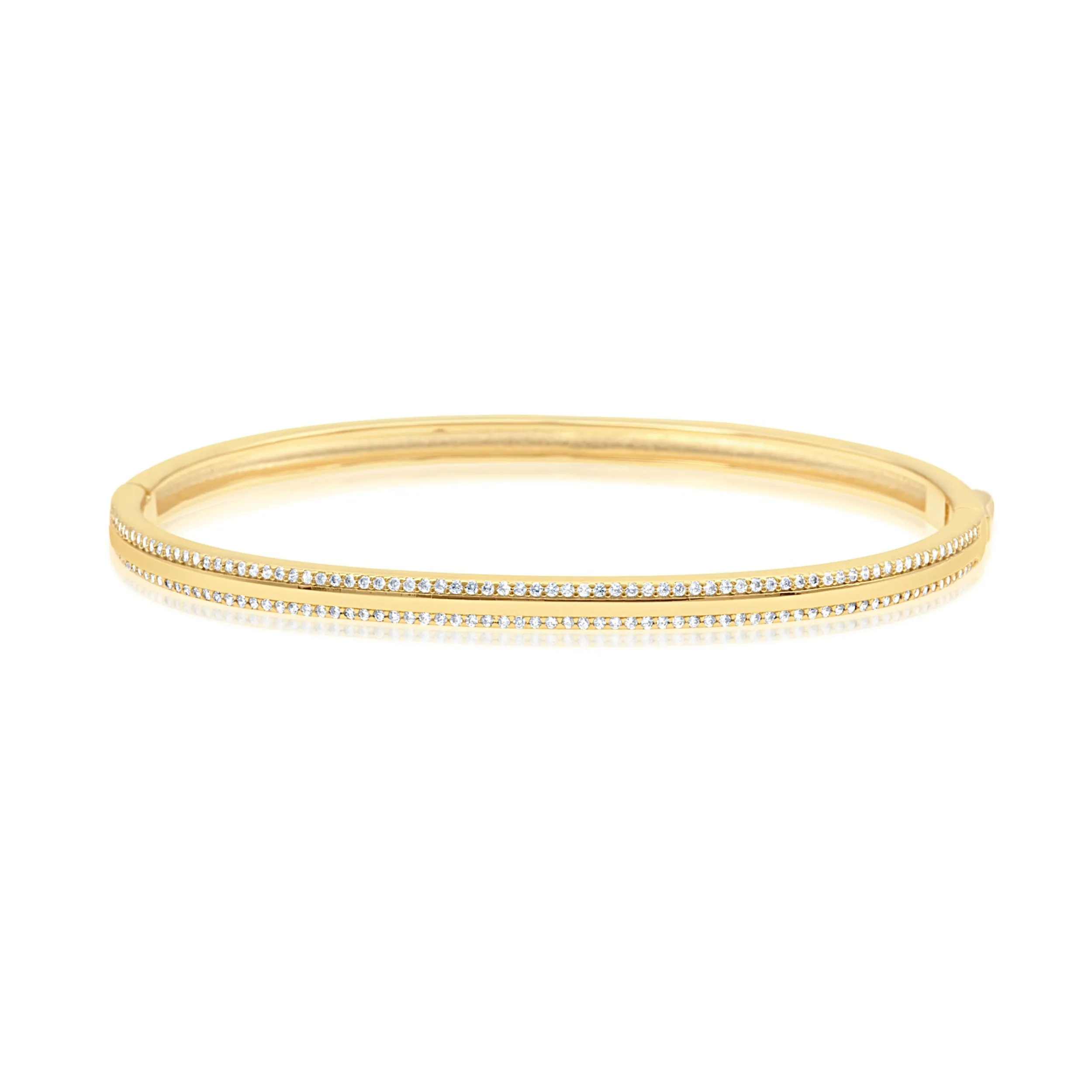 Thin Pave Outline Bangle