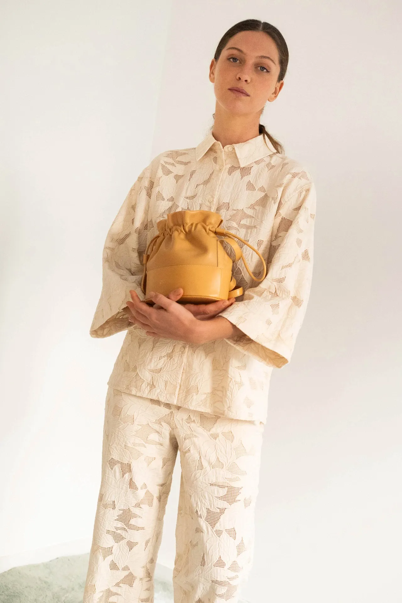 Tiny Big Sister | Guipure Shirt | Light Cream