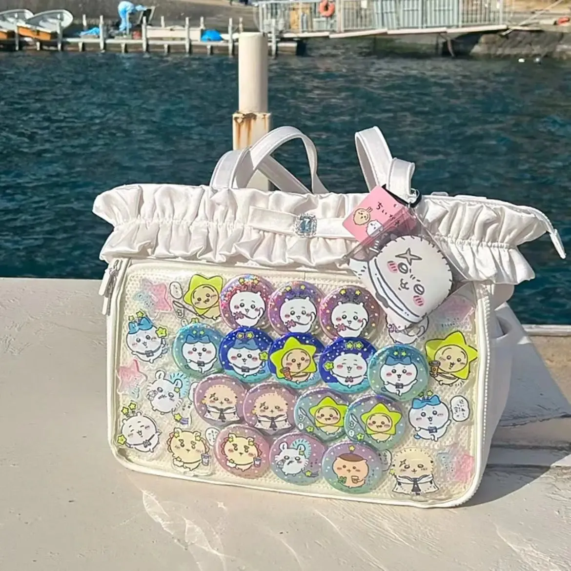 Vvsha JIAERDI Kawaii Ita Bags Women New Design Ruched Large Capacity Tote Bags Female Subculture JK Uniform DIY Badge Shoulder Bags