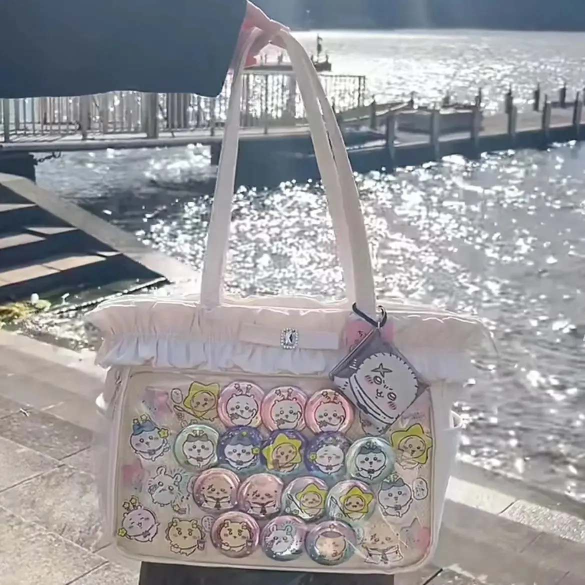 Vvsha JIAERDI Kawaii Ita Bags Women New Design Ruched Large Capacity Tote Bags Female Subculture JK Uniform DIY Badge Shoulder Bags
