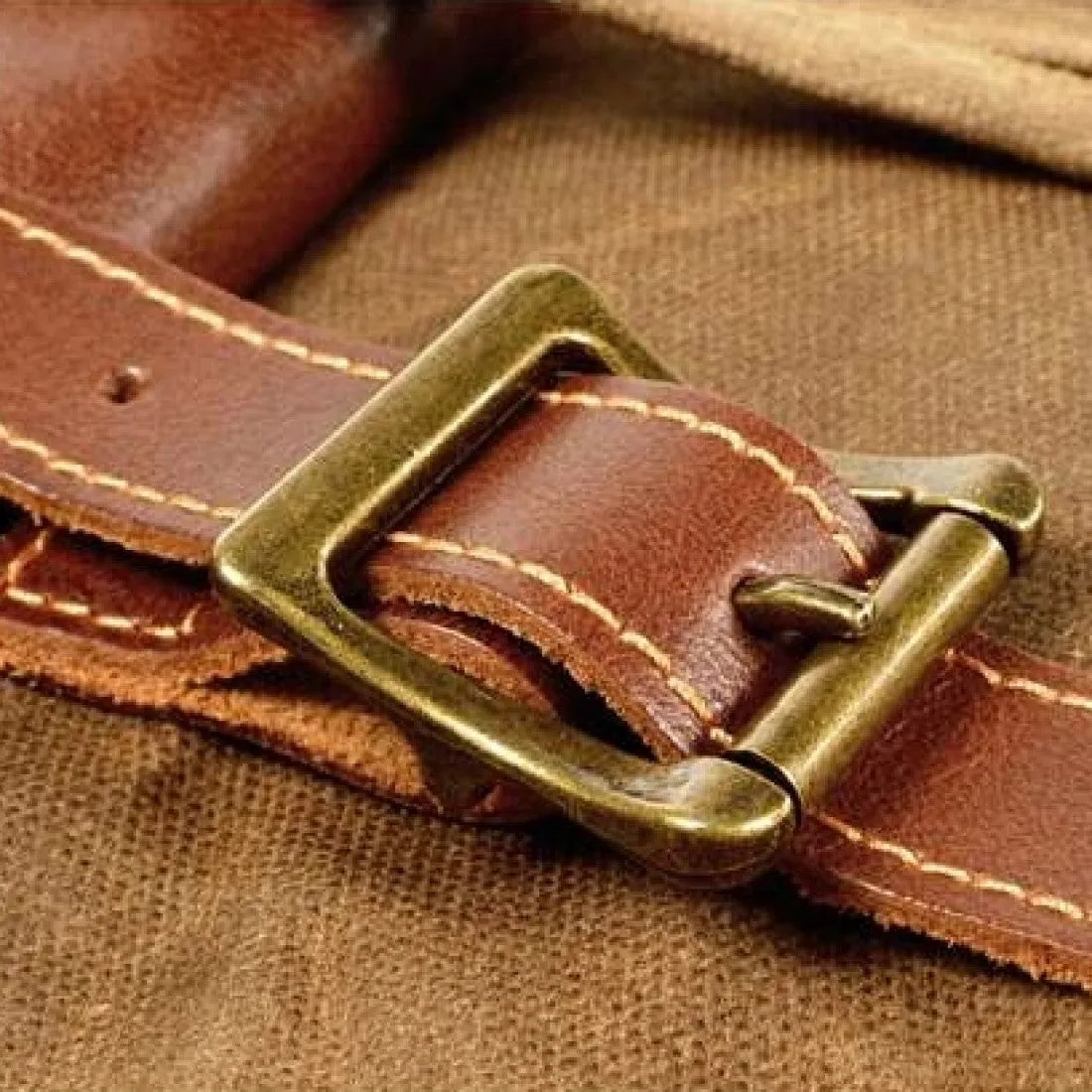 WAX SCOUT™ Groß Rucksack aus gewachste Canvas mit Leder für Damen & Herren