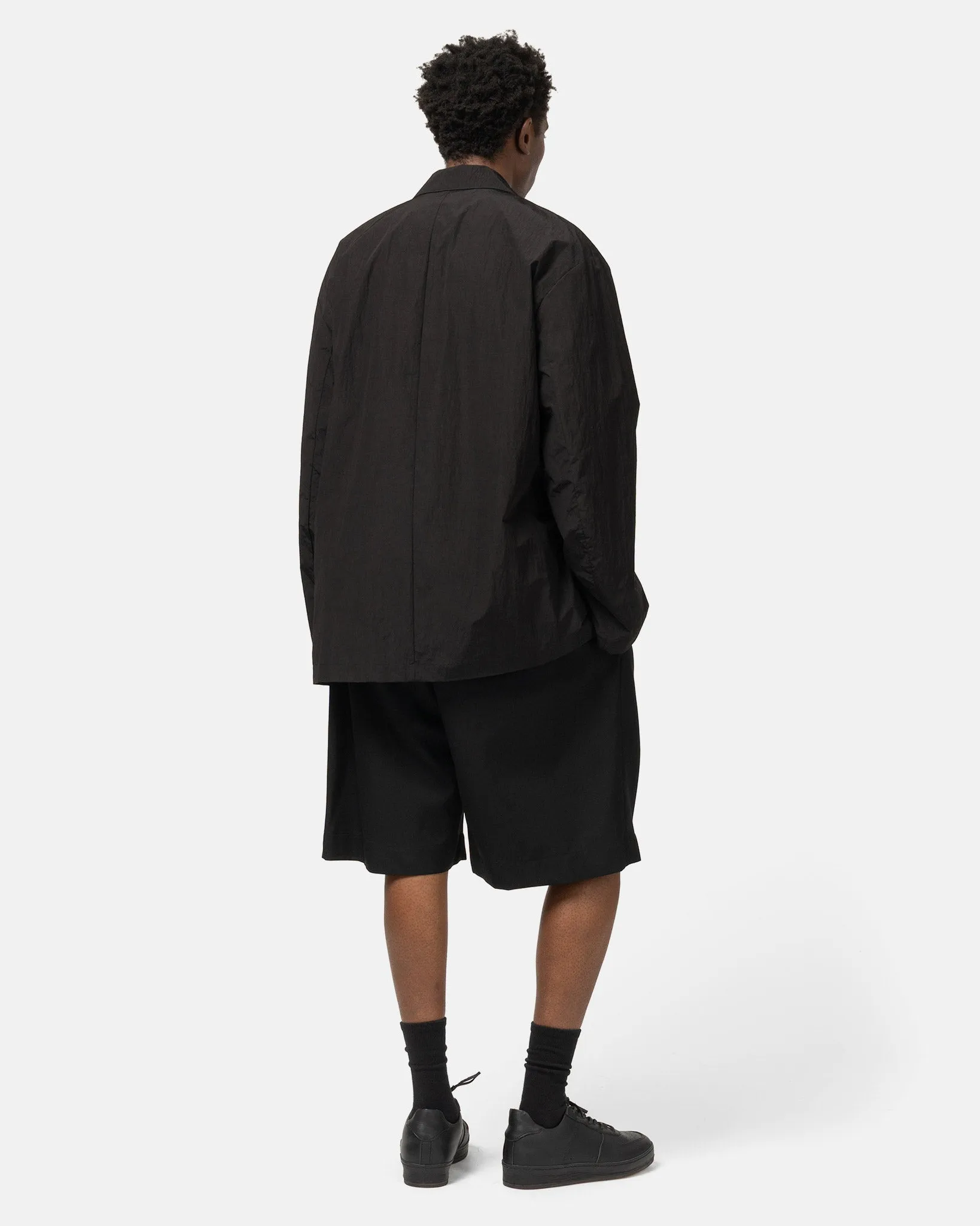 Wide Easy Short Trousers Black