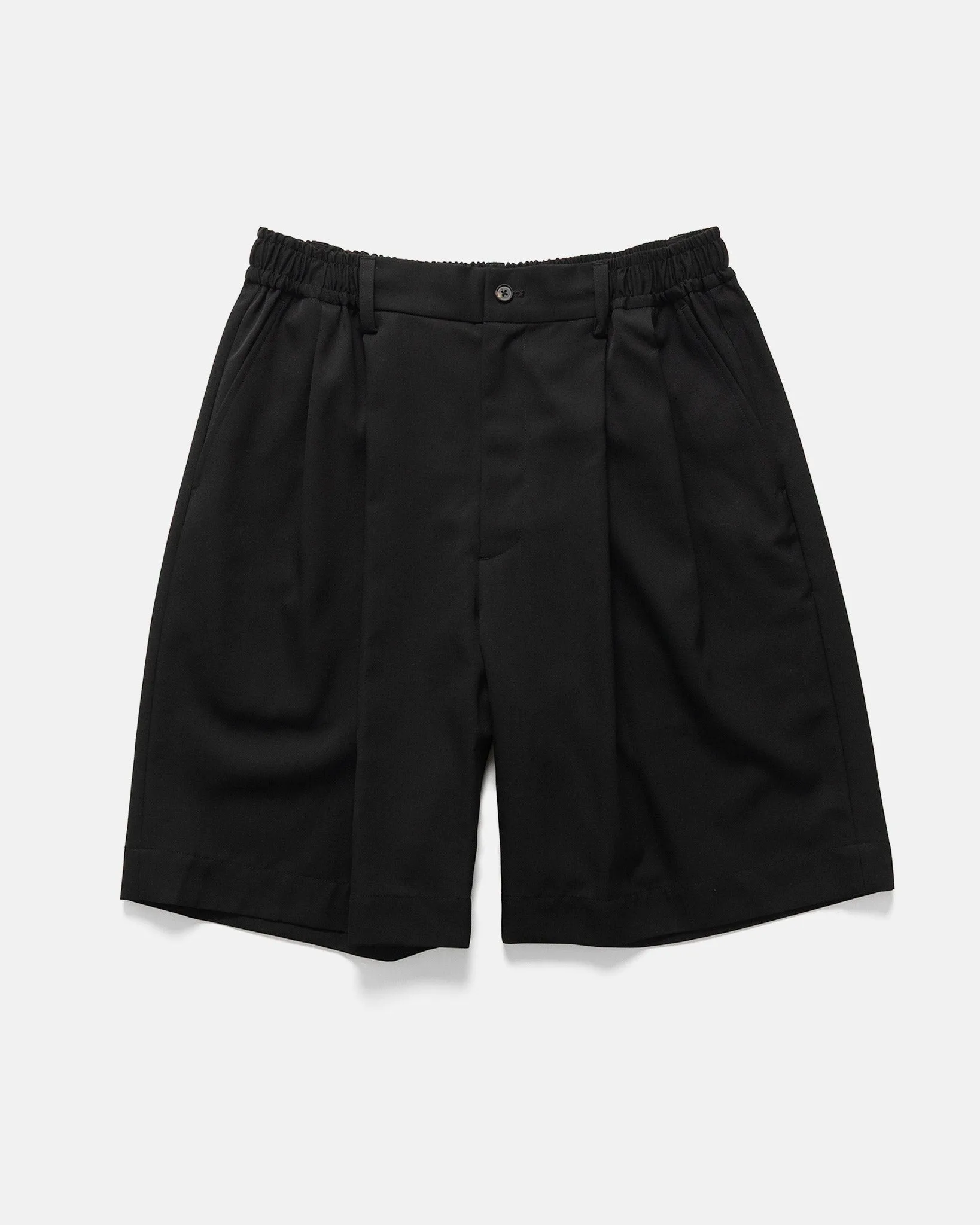 Wide Easy Short Trousers Black