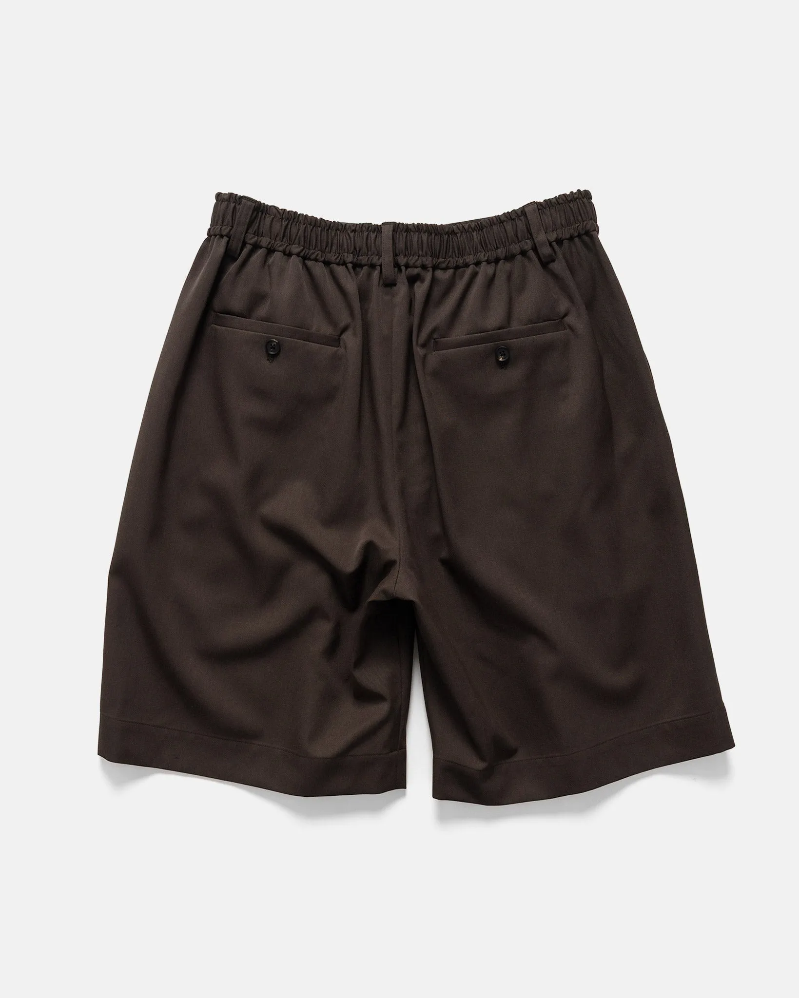 Wide Easy Short Trousers Grey Khaki