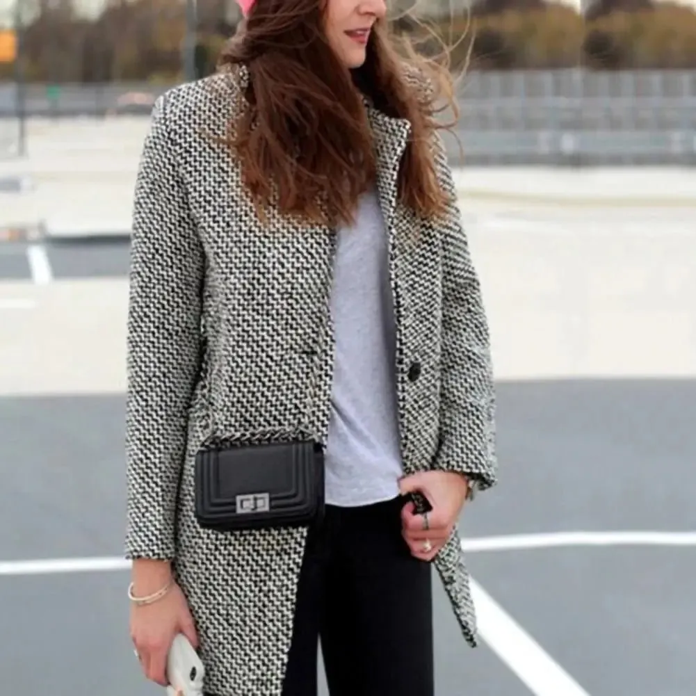Women - Long Jacket - Soft Fabric - Stylish Outerwear