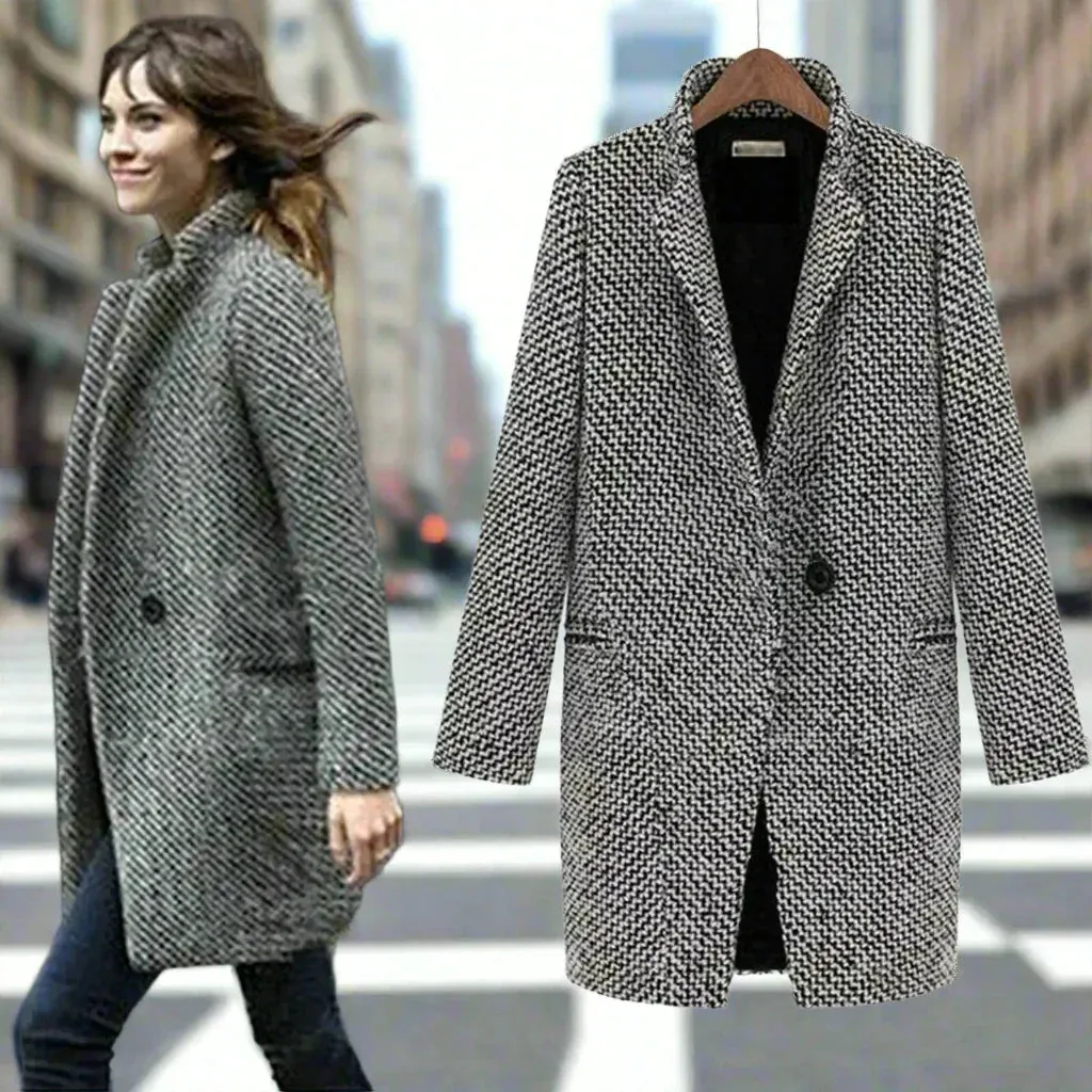 Women - Long Jacket - Soft Fabric - Stylish Outerwear